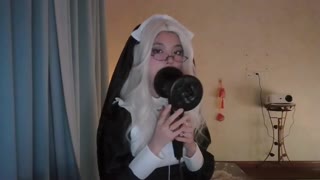 ASMR – 白毛修女舔耳 _ 豆沙包好次吗